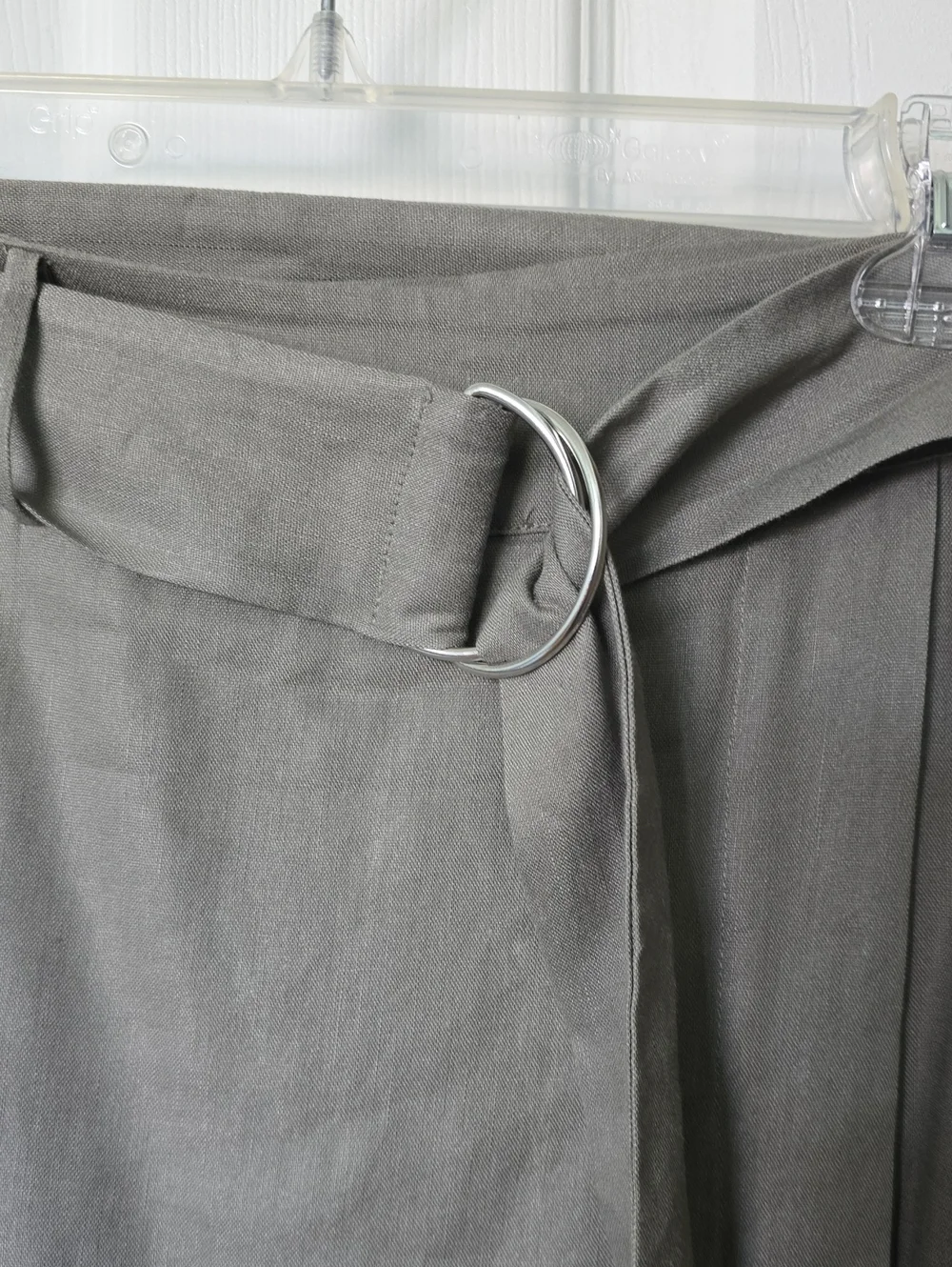 Modern Citizen Olive Midi Skirt with D-Ring Belt